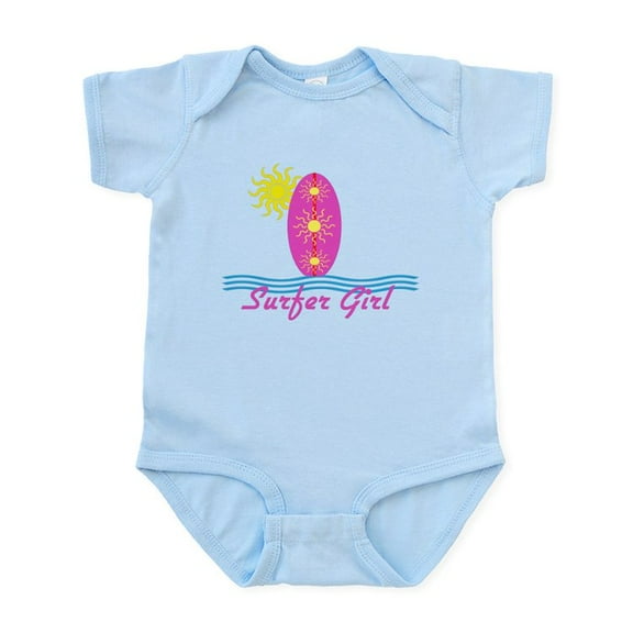 CafePress - Surfer Girl Baby Bodysuit With Sun - Baby Light Bodysuit, Size Newborn - 24 Months