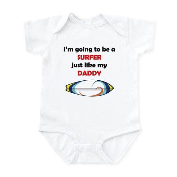 CafePress - Surfer Like My Daddy Body Suit - Baby Light Bodysuit, Size Newborn - 24 Months