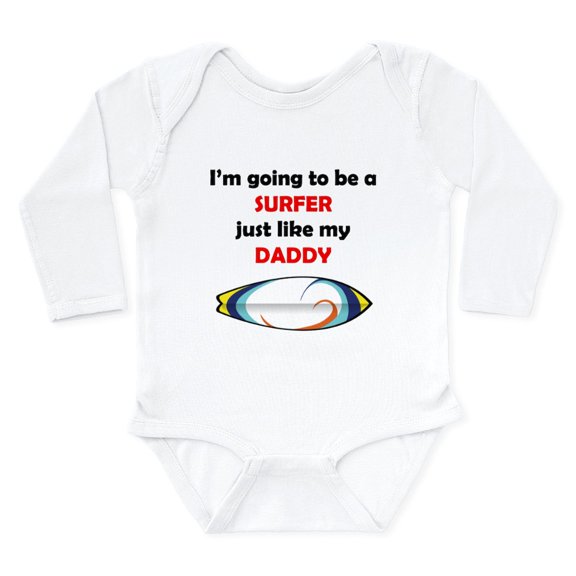 CafePress - Surfer Like My Daddy Body Suit - Long Sleeve Cotton Baby Bodysuit