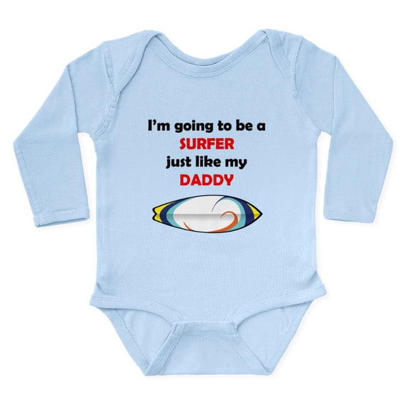 CafePress - Surfer Like My Daddy Body Suit - Long Sleeve Cotton Baby Bodysuit