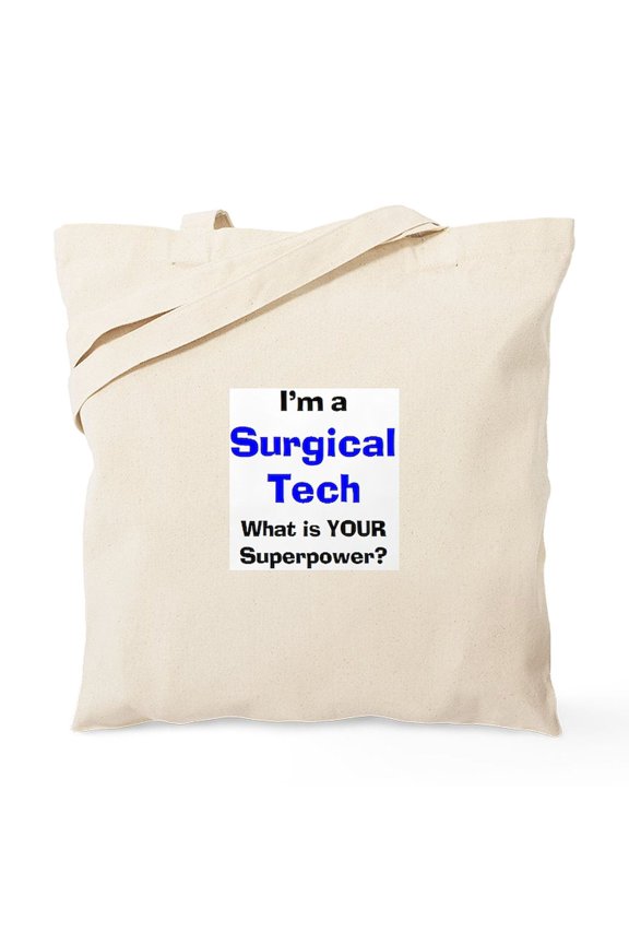 - Surgical Tech Tote Bag - Unisex Canvas Tote Bag, Beige, 1-Piece