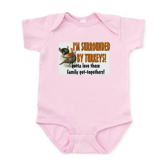 CafePress - Surrounded By Turkeys Infant Bodysuit - Baby Light Bodysuit, Size Newborn - 24 Months