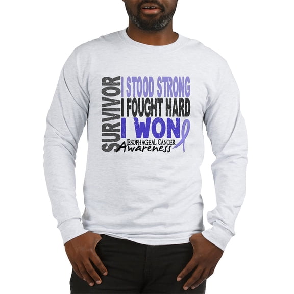 CafePress - Survivor 4 Esophageal Cancer Shirts And Gifts Long - Unisex Cotton Long Sleeve T-Shirt