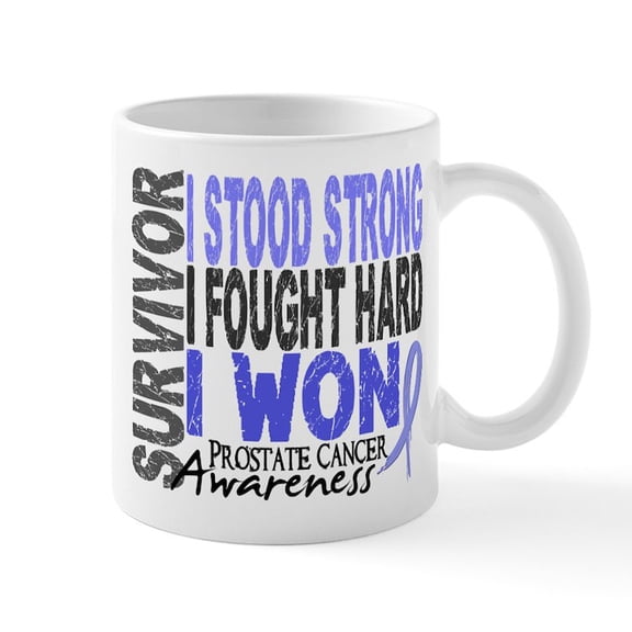 CafePress - Survivor 4 Prostate Cancer Shirts And Gifts Large - 11 oz Ceramic Mug - Novelty Coffee Tea Cup