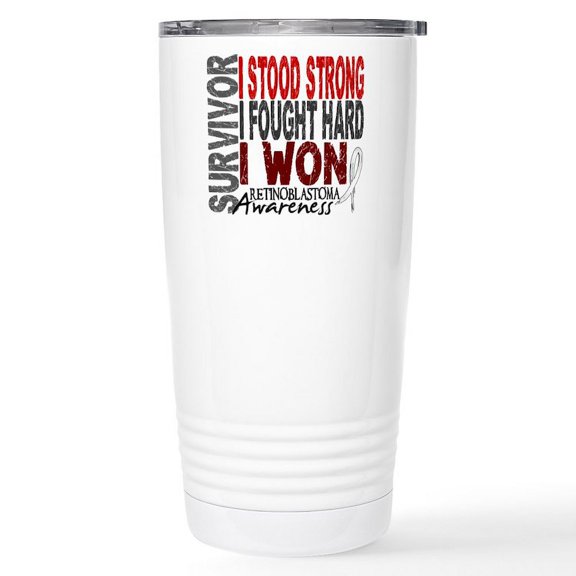 CafePress - Survivor 4 Retinoblastoma Shirts And Gifts Stainle - Insulated Stainless Steel Travel Tumbler 20 oz.
