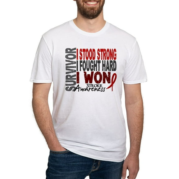 CafePress - Survivor 4 Stroke Shirts And Gifts T Shirt - Fitted T-Shirt, Vintage Fit Soft Cotton Tee