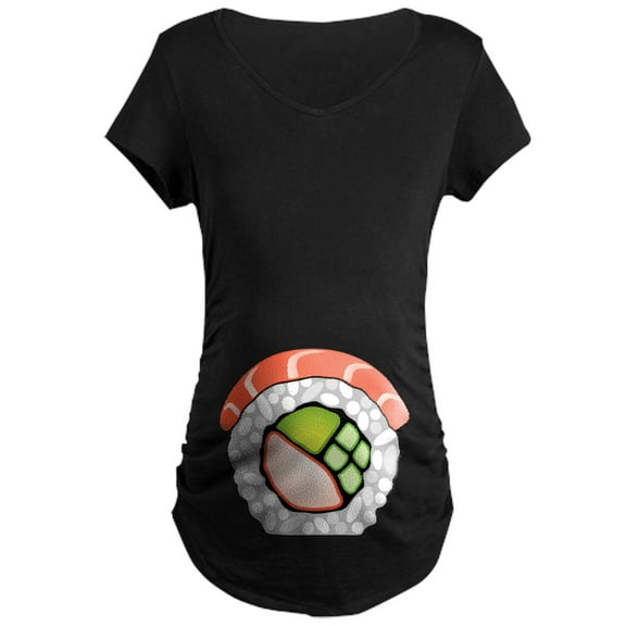 CafePress - Sushi Maternity T Shirt - Maternity Dark T-Shirt