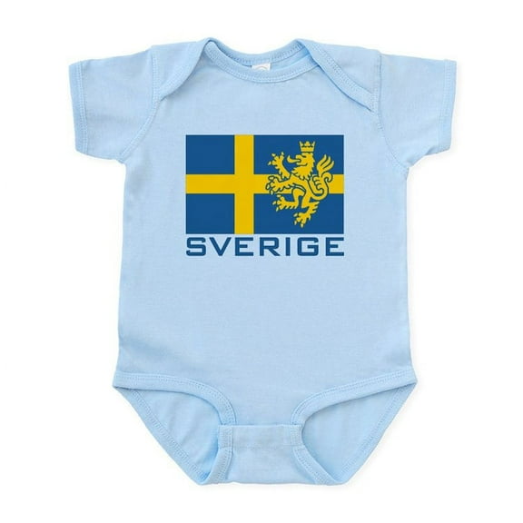 CafePress - Sverige Flag Infant Bodysuit - Baby Light Bodysuit, Size Newborn - 24 Months