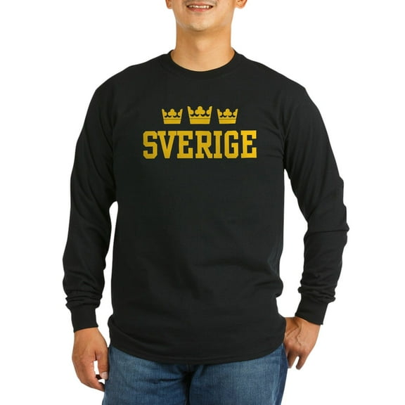 CafePress - Sverige Long Sleeve Dark T Shirt - Long Sleeve Dark T-Shirt
