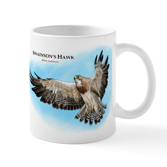 CafePress - Swainson's Hawk Mug - 11 oz Ceramic Mug - Novelty Coffee Tea Cup
