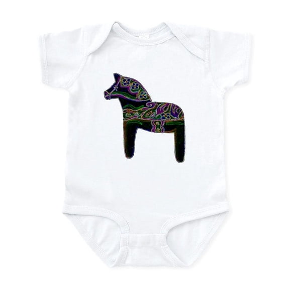 CafePress - Swedish Dala Horse Infant Bodysuit - Baby Light Bodysuit, Size Newborn - 24 Months