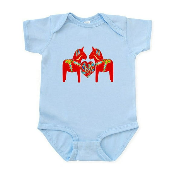 CafePress - Swedish Dala Horses Infant Bodysuit - Baby Light Bodysuit, Size Newborn - 24 Months