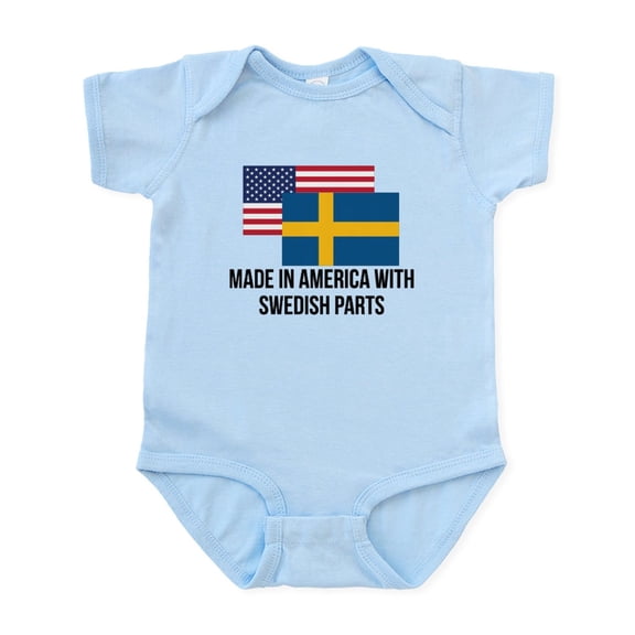 CafePress - Swedish Parts Body Suit - Baby Light Bodysuit, Size Newborn - 24 Months