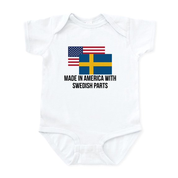 CafePress - Swedish Parts Body Suit - Baby Light Bodysuit, Size Newborn - 24 Months