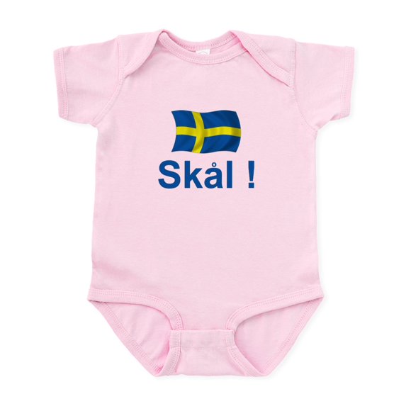CafePress - Swedish Skal! Infant Bodysuit - Baby Light Bodysuit, Size Newborn - 24 Months