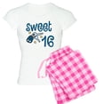 thumbnail image 1 of CafePress - Sweet 16 Women's Light Pajamas - Women's Short Sleeve Print T-Shirt and Pants Light Cotton Pajama Set, 1 of 7
