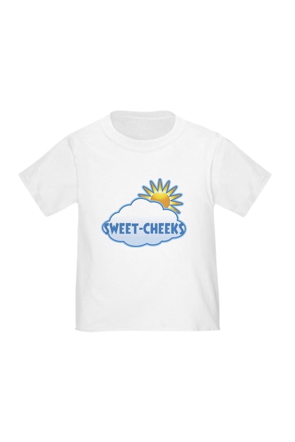 - Sweet Cheeks (Clouds) Toddler T Shirt - Cute Toddler T-Shirt, 100% Cotton