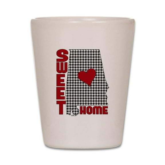 CafePress - Sweet Home Bama - White Shot Glass, Unique and Funny Shot Glass
