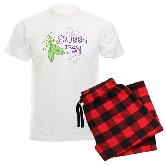 CafePress - Sweet Pea Men's Light Pajamas - Men's Light Loose Fit Cotton Pajama Set
