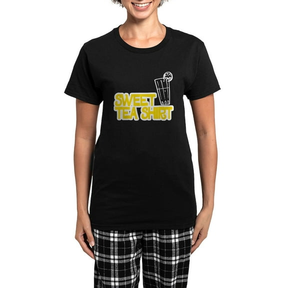 CafePress - Sweet Tea Shirt Pajamas - Women's Short Sleeve Print T-Shirt and Pants Dark Cotton Pajama Set