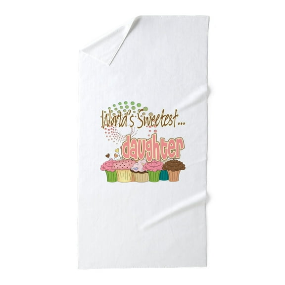 CafePress - Sweetest Daughter Cupcakes - Large Beach Towel, Soft 30"x60" Towel with Unique Design
