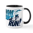 thumbnail image 1 of CafePress - Swim Bike Run Mug - 11 oz Ceramic Mug - Novelty Coffee Tea Cup, 1 of 6