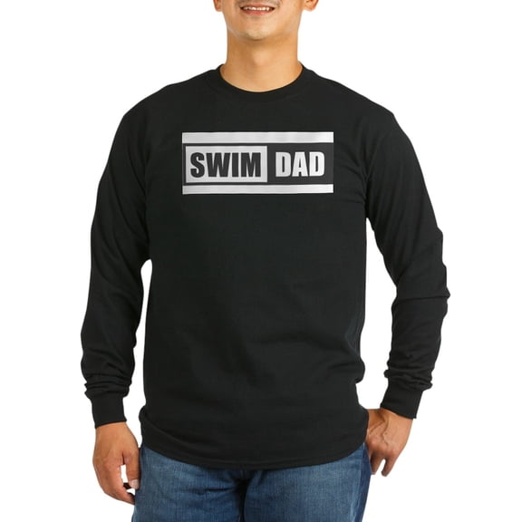 CafePress - Swim Dad Long Sleeve T Shirt - Long Sleeve Dark T-Shirt