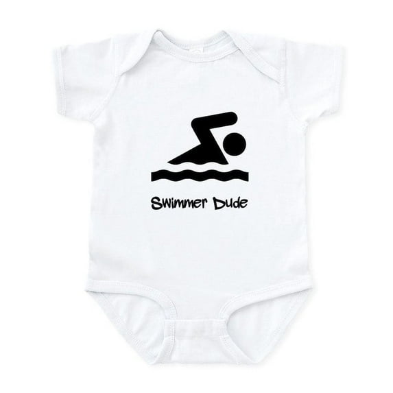 CafePress - Swimmer Dude Infant Bodysuit - Baby Light Bodysuit, Size Newborn - 24 Months