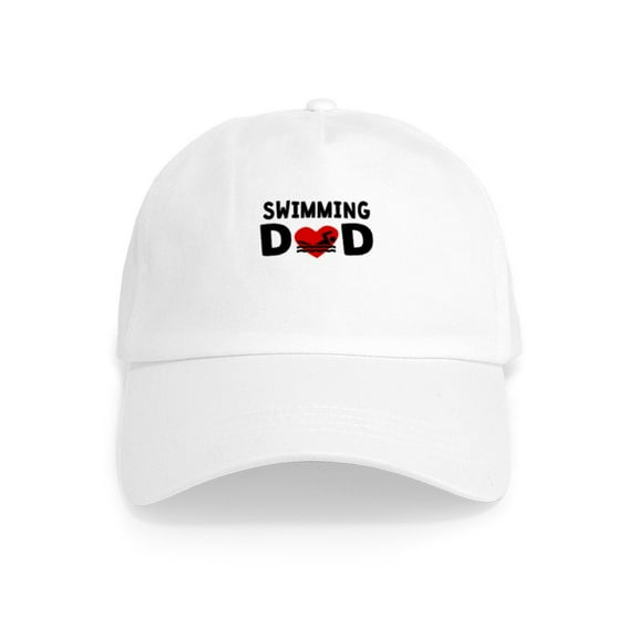 CafePress - Swimming Dad - Adjustable 100% Brushed Unisex Casual Cotton Baseball Cap, Beige, 1