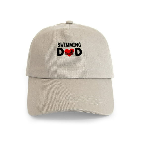 CafePress - Swimming Dad - Adjustable 100% Brushed Unisex Casual Cotton Baseball Cap, Beige, 1