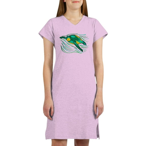 CafePress - Swimming Sea Turtle - Women's Nightshirt