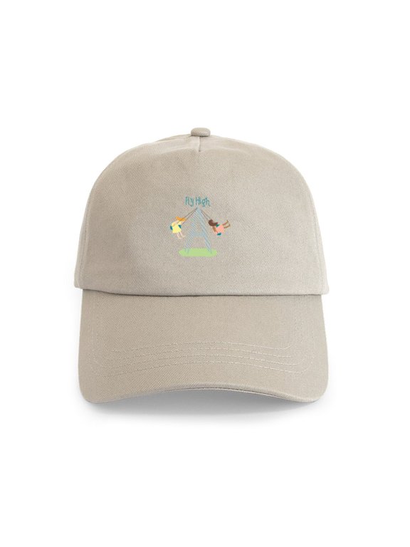 - Swing Set Fly High - Adjustable 100% Brushed Unisex Casual Cotton Baseball Cap, Beige, 1