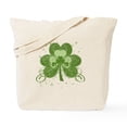 thumbnail image 1 of CafePress - Swirly Shamrock Tote Bag - Unisex Canvas Tote Bag, Beige, 1-Piece, 1 of 7