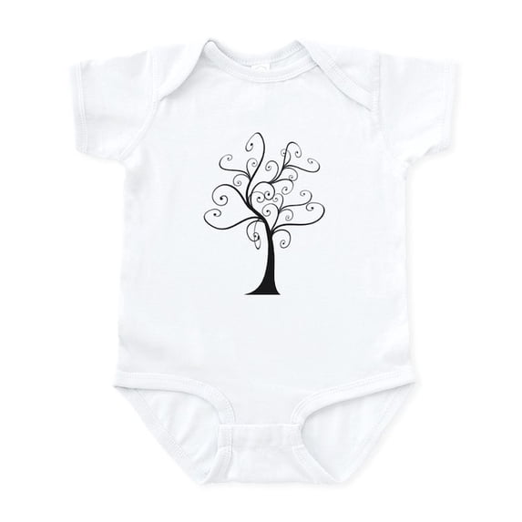 CafePress - Swirly Tree Infant Bodysuit - Baby Light Bodysuit, Size Newborn - 24 Months