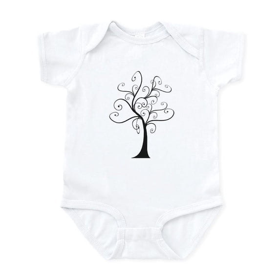 CafePress - Swirly Tree Infant Bodysuit - Baby Light Bodysuit, Size Newborn - 24 Months
