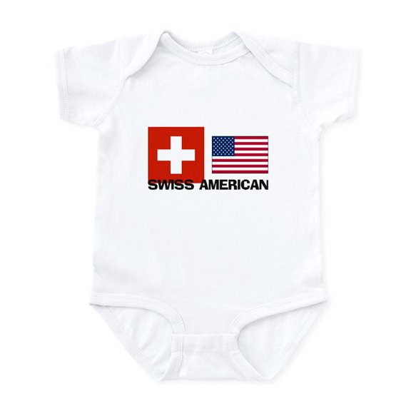 CafePress - Swiss American Infant Bodysuit - Baby Light Bodysuit, Size Newborn - 24 Months