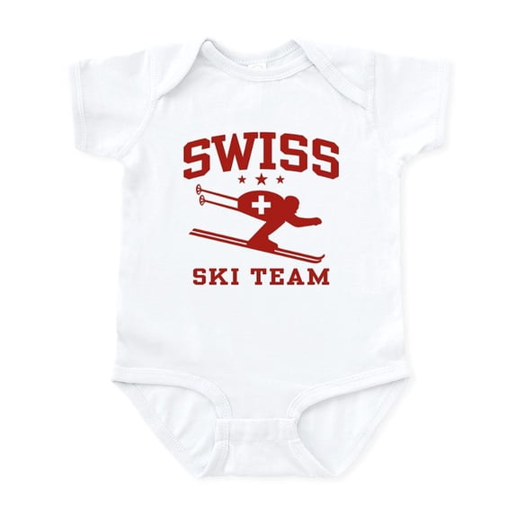 CafePress - Swiss Ski Team Infant Bodysuit - Baby Light Bodysuit, Size Newborn - 24 Months
