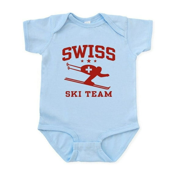 CafePress - Swiss Ski Team Infant Bodysuit - Baby Light Bodysuit, Size Newborn - 24 Months