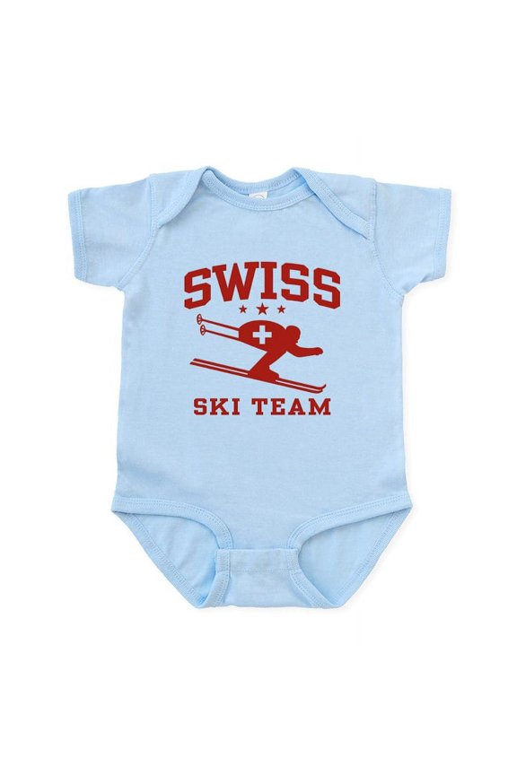 - Swiss Ski Team Infant Bodysuit - Baby Light Bodysuit, Size Newborn - 24 Months