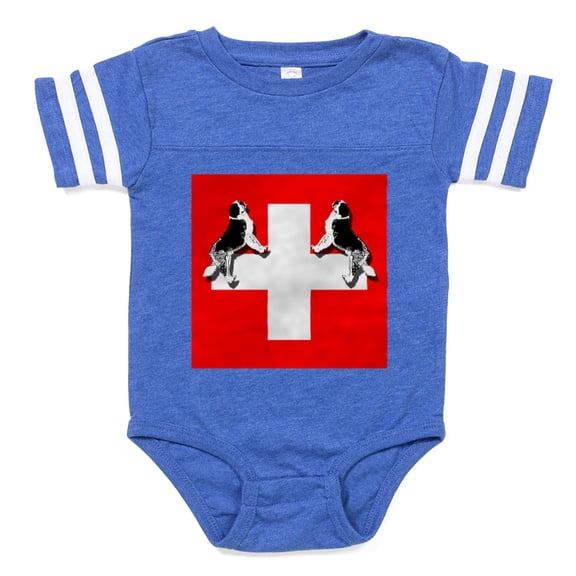 CafePress - Swiss St. Bernards - Cute Infant Baby Football Bodysuit