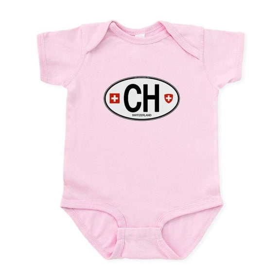 CafePress - Switzerland Euro Oval Infant Bodysuit - Baby Light Bodysuit, Size Newborn - 24 Months