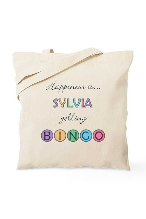 - Sylvia BINGO Tote Bag - Unisex Canvas Tote Bag, Beige, 1-Piece