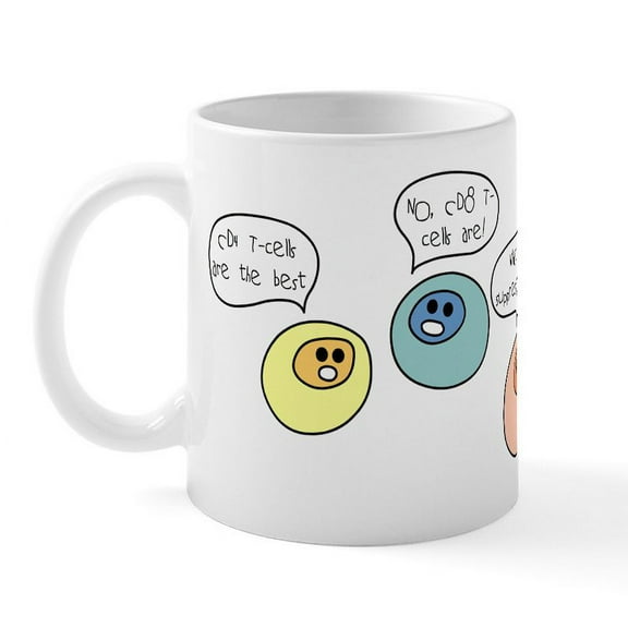 CafePress - T Cell Wars Mug - 11 oz Ceramic Mug - Novelty Coffee Tea Cup