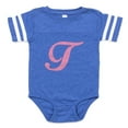 thumbnail image 1 of CafePress - T Pink Initial_Tr - Cute Infant Baby Football Bodysuit, 1 of 3
