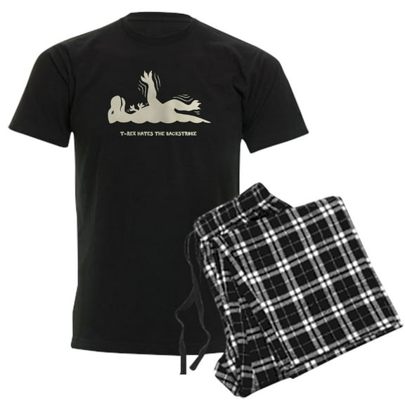 CafePress - T Rex Backstroke DKT Pajamas - Men's Dark Loose Fit Cotton Pajama Set