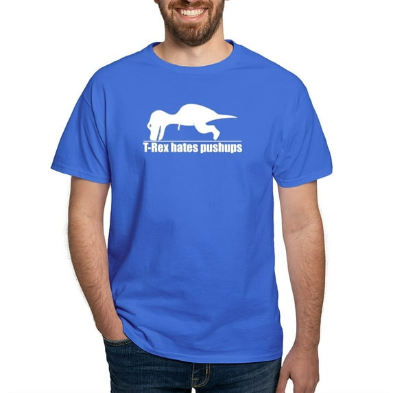 CafePress - T Rex Hates Push Ups T Shirt - Men's Classic Graphic Cotton T-Shirt