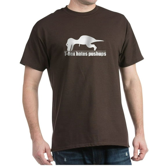 CafePress - T Rex Hates Push Ups T Shirt - Men's Classic Graphic Cotton T-Shirt