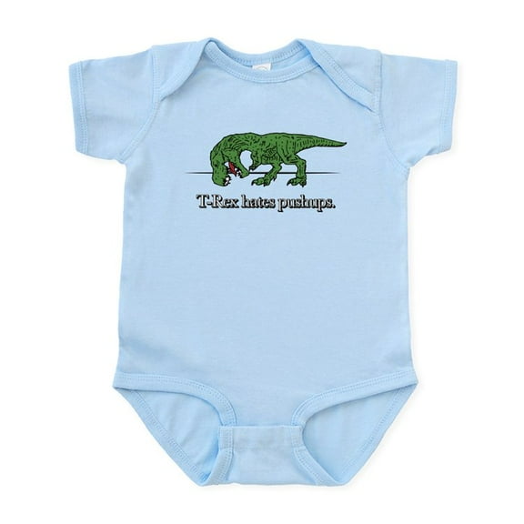 CafePress - T Rex Hates Pushups Baby Light Bodysuit - Baby Light Bodysuit, Size Newborn - 24 Months