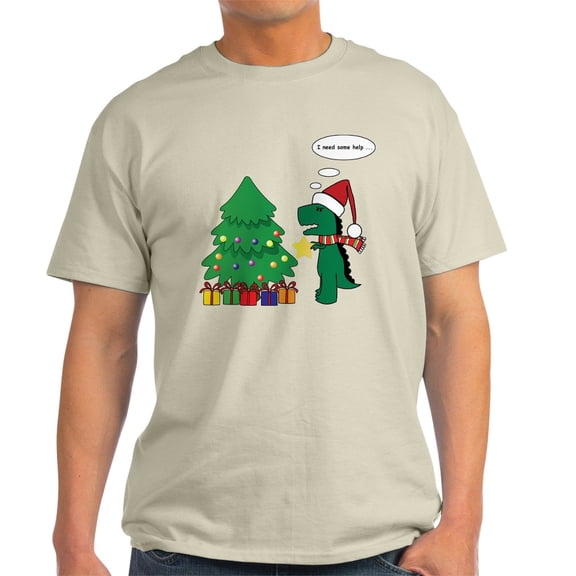 CafePress - T Rex Hates X Mas Light T Shirt - Men's Classic Graphic T-Shirt