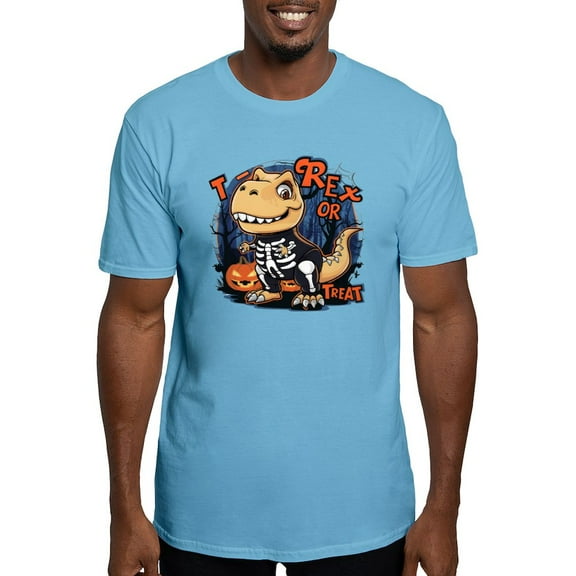 CafePress - T Rex Or Treat Men's Classic T Shirt - Fitted T-Shirt, Vintage Fit Soft Cotton Tee